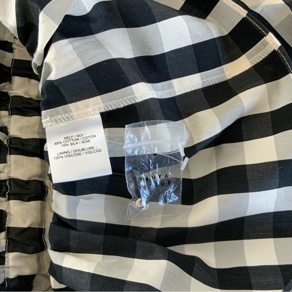 Tanya Taylor Chelsey Cotton-Silk Gingham Peplum Top M NWOT - Picture 5 of 5